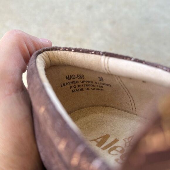 Alegria Maditerlockin Choco Leather Shoes Women’s Size 39 - Picture 6 of 11